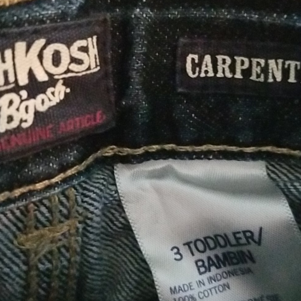 Carpenter Style - 3T boys Oshkosh BGOSH Jeans - Picture 2 of 2
